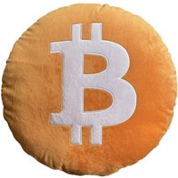 Bitcoin Kissen Btc Krypto Weiches Rundes Kryptogeld Orange von TheMoonCompanyLDN