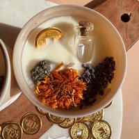 Flaschenpost-Neujahrs-Kerze | Kristall Infundierte Kerze Manifestation Selbstgemachte Kerzen von TheMoonHeart