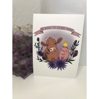 Veganismus Kunstdruck "Be Kind To Every Kind" Din A5 von TheMothWitchShop