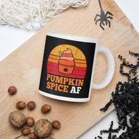 Kürbis-Gewürz-Becher, Halloween-Kürbis-Gewürz, Kürbis-Gewürz-Geschenk, Keramik-Kürbis von TheMugShopgiftsCo