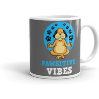 Pawsitive Vibes Yoga Becher - Positive Vibes Only Hund Macht Yoga, Liebhaber Geschenk Becher von TheMugShopgiftsCo