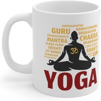 Yoga Chraka Becher, Yoga Liebhaber Geschenk, Yoga Typografie, Spirituelle Tasse, Meditation Lehrer, Yoga Liebhaber, Yoga Geschenk von TheMugShopgiftsCo