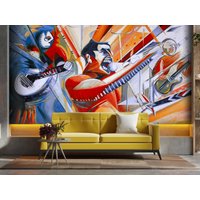 Freddie Mercury Rocks - Fine Art Tapete, Selbstkleben Oder Peel & Stick Luxus Tapete Von The Mural Shop von TheMuralShop