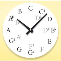 Weiße Runde Musik Wanduhr von TheMusicStand