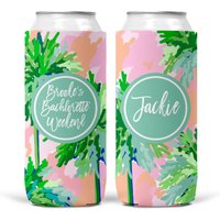 Küstendosenkühler Bachelorette Oder Geburtstag Küsten Junggesellinnenabschied Geschenke Personalisierte Hamptons Palm Beach Party Favors Huggers von TheNavyKnot