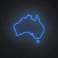 Australien Umriss Neon Schild Für Studio, Zuhause, Schlafzimmer, Café, Restaurant, Büro Wohnzimmer von TheNeonLabStore