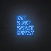 Eat Sleep Sweat Repeat Neon Schild Für Bar, Studio, Zuhause, Café, Restaurant, Büro Wohnzimmer von TheNeonLabStore