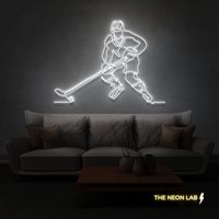 Eishockeyspieler Schild Für Den Ultimativen Fan Die Bar, Zuhause, Schlafzimmer, Café, Restaurant, Büro Wohnzimmer von TheNeonLabStore