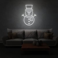 Frosty The Snowman Neon Schild Für Weihnachtsdekoration Festliche Jahreszeit Zuhause, Schlafzimmer, Café, Haus, Bar, Restaurant, Büro Wohnzimmer von TheNeonLabStore