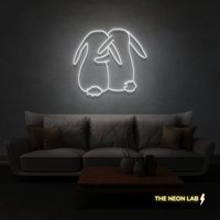 Hase Beste Freunde Tier Neon Schild Für Kinderzimmer, Nachtlicht, Zuhause, Büro Wohnzimmer Interior Design Licht von TheNeonLabStore