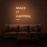 Make It Happen Inspirierende Neon Schild Für Studio, Fitnessstudio, Haus, Bar, Café, Restaurant, Büro Wohnzimmer von TheNeonLabStore