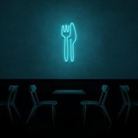 Messer Und Gabel Neon Schild Für Café, Studio, Haus, Bar, Restaurant, Büro, Wohnzimmer von TheNeonLabStore