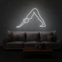 Nach Unten Hund Yoga Pose Neon Schild Für Zen Studio, Café, Haus, Bar, Restaurant, Büro Wohnzimmer von TheNeonLabStore