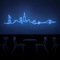New York City Skyline Neon Schild Für Bar, Haus, Schlafzimmer, Café, Restaurant, Büro Wohnzimmer 210cm | 82In von TheNeonLabStore