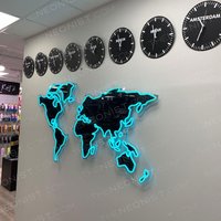 Weltkarte Led Neon Schild Wanddekor Für Ladendekor, Wohnzimmerwand, Kinderzimmerwand von TheNeonist