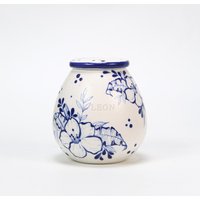 Benutzerdefinierte Blaue Lilie Keramik Haustier-Urne Handbemalt Spezielles Blaues Gedenkkeramik-Glas Personalisierte Hund Katze Asche Andenken Blumen von TheNestKreationen