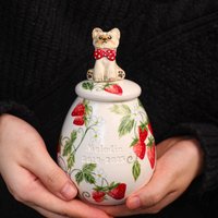Benutzerdefinierte Obst Erdbeere Haustier-Urne Personalisierte Handgemachte Keramik Hundedenkmal Handbemalt Ihre Idee Katzenandenken Einzigartiges Benutzerdefinierte Obst Erdbeere Haustier-Urne Personalisierte Handgemachte Keramik Hundedenkmal Handbemalt Ihre Idee Katzenandenken Einzigartiges von TheNestKreationen