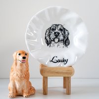 Personalisierte Hundeplatte Hundefutterteller Handbemalt Angepasst Ringhalter Besonderer Anlass Teller Geschenk Für Hundemutter Tolles Gastgeschenk von TheNestKreationen