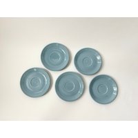 Set Mit 5 Fiestaware Homer Laughlin Baby Blaue Teller Set Mit 5 Fiestaware Homer Laughlin Baby Blaue Teller von TheNostalgiaHaus