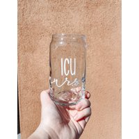 Icu Krankenschwester Eiskaffee Glas Dose | Bierglas Geschenk Pintglas von TheNursesBoutique