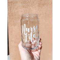 Nurse Life Eiskaffee Glas Dose | Bierglas Krankenschwester Geschenk Pintglas von TheNursesBoutique