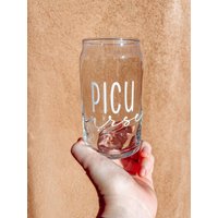Picu Krankenschwester Eiskaffee Glas Dose | Bierglas Geschenk Pintglas von TheNursesBoutique