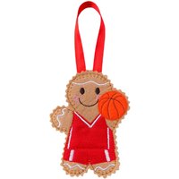 Basketball Lebkuchen Mann Filz Dekoration von TheNuttySquirrelUK