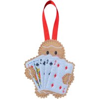 Kartenspieler Lebkuchen Mann Filz Dekoration Kartenspieler Lebkuchen Mann Filz Dekoration von TheNuttySquirrelUK