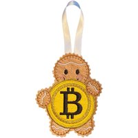 Krypto Bitcoin Lebkuchenmann Filz Dekoration von TheNuttySquirrelUK