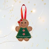Lebkuchenmann Filz Mädchen Weihnachtsdeko Lebkuchenmann Filz Mädchen Weihnachtsdeko von TheNuttySquirrelUK