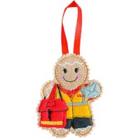 Postbote Lebkuchen Mann Filz Dekoration von TheNuttySquirrelUK
