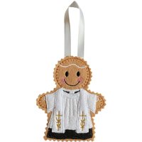 Vicar Lebkuchenmann Filz Dekoration von TheNuttySquirrelUK