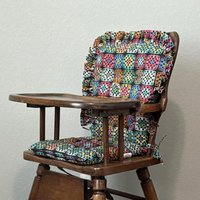 Hochstuhlkissen Nach Maß Angefertigt Für Deinen Vintage Holzhochstuhl von TheOccasionalChair