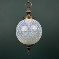 Vintage Murano Kugel Hängelampe Blau Italien 1970Er Jahre Mid-Century von TheOldAtticSI