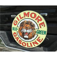 Gilmore Benzin Schild, Metall Werbeschild, Tankstellen Retro Metallkunst Sig von TheOldGrainery