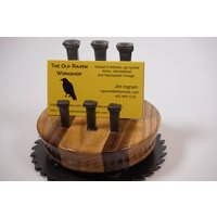 Drehbarer Visitenkartenhalter - Visitenkartenständer von TheOldRavenWorkshop