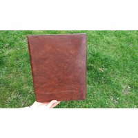 Dokumentenmappe/Büromappe Schulmappe Ledertasche Unikat Ordner Business Handtasche Braune Ledermappe Vintage von TheOldTimeTreasures