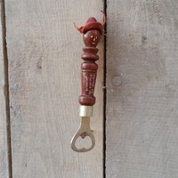 Flaschenöffner/Für Holz Vintage Metall Holzgriff /Bulb Grifföffner Alte von TheOldTimeTreasures