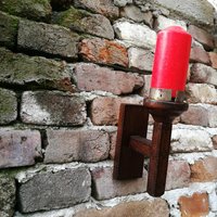 Holz Kerzenhalter/Vintage Rustikale Holzhalter Kerzenständer Geformtholz Dekor von TheOldTimeTreasures