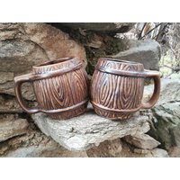 Ton Tassen/Vintage Keramik Handgemachte Set Von Handgefertigt Ton Tassen/Vintage Keramik Handgemachte Set Von Handgefertigt von TheOldTimeTreasures