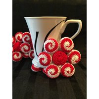 1940Er Jahre Inspiriert Blume Untersetzer Candy Cane von TheOldeStyle
