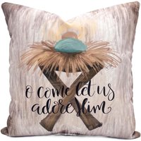 Krippenkissen || Weihnachtskrippe Kissen O Kommt Lasst Uns Ihn Anbeten - 152 von TheOlivePressTupelo