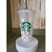 Daisy Wiederverwendbare Starbucks Tasse Mit Strohhalm von TheOneStopHurleyShop