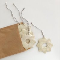 5 Kleine Kränze Aus Papier | Set in Holzoptik Ca.7, 5cm Durchmesser von TheOnlyBirdWeLike