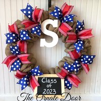 Graduierung Kranz, Abschlussfeier Dekor, Lehrer Wertschätzung Geschenk, Monogramm Kreidetafel Türschild Graduierung Kranz, Abschlussfeier Dekor, Lehrer Wertschätzung Geschenk, Monogramm Kreidetafel Türschild von TheOrnateDoor