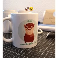 Hello From The Otter Side | Süße Tasse Mit Kleinem Und Spruch von TheOtherOtterShop