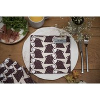 stoffservietten Aus 100% Baumwolle, Tischwäsche Mit Siebdruck stoffservietten Aus 100% Baumwolle, Tischwäsche Mit Siebdruck von TheOwleryPrints