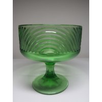 Vintage Footed Green Compote Candy Dish E.o. Brody Company Cleveland, Ohio von ThePJCompany