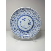 Vintage Glasierte Keramik Floral Blau Und Weiß Suppe/Nudelteller Geschirr von ThePJCompany
