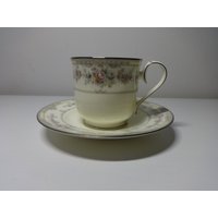 Vintage Keramik Floral Shenandoah Noritake Teetasse Und Untertasse 2-Teiliges Set 9729 von ThePJCompany